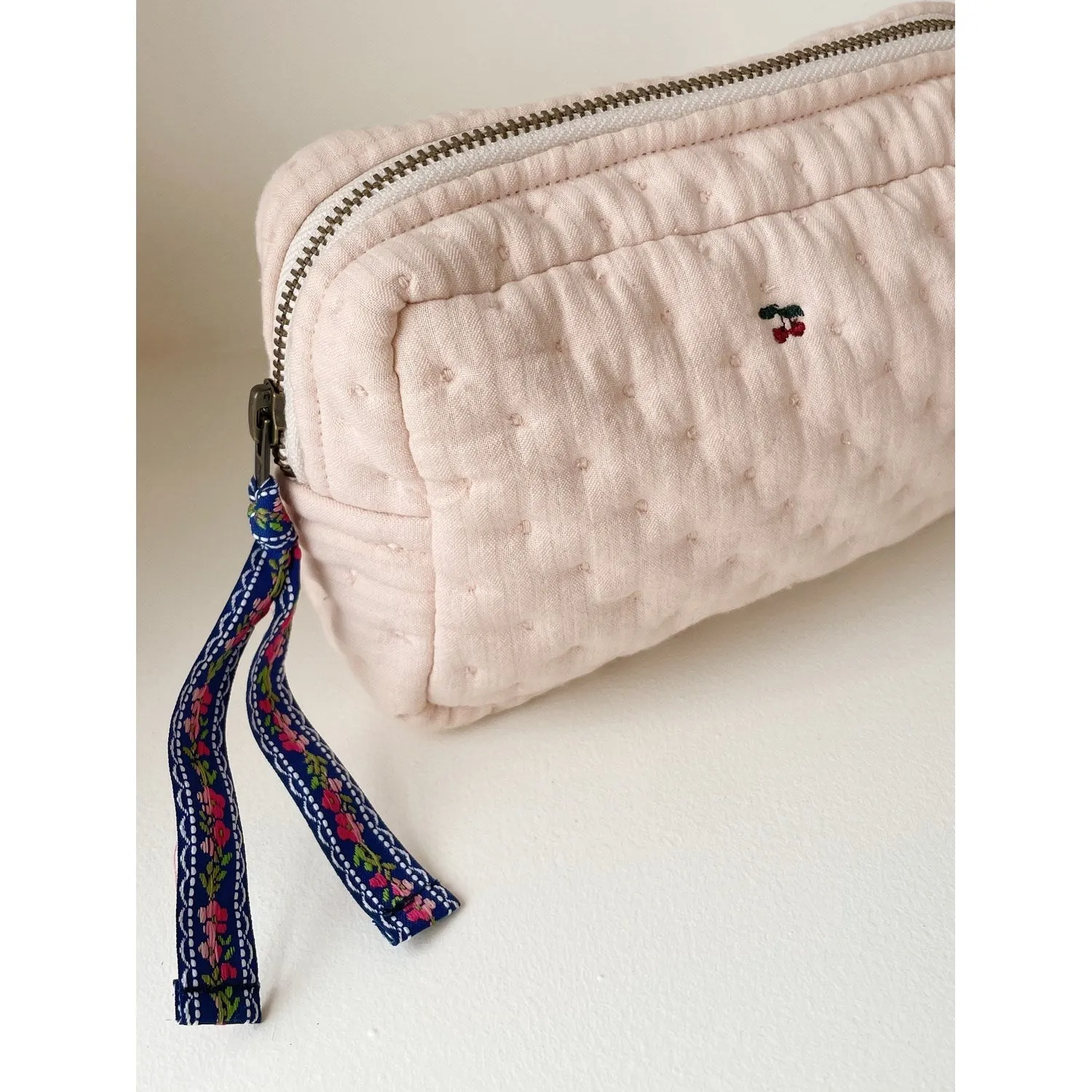 Konges Sløjd Seersucker Toiletry Bag Small Cameo Rose