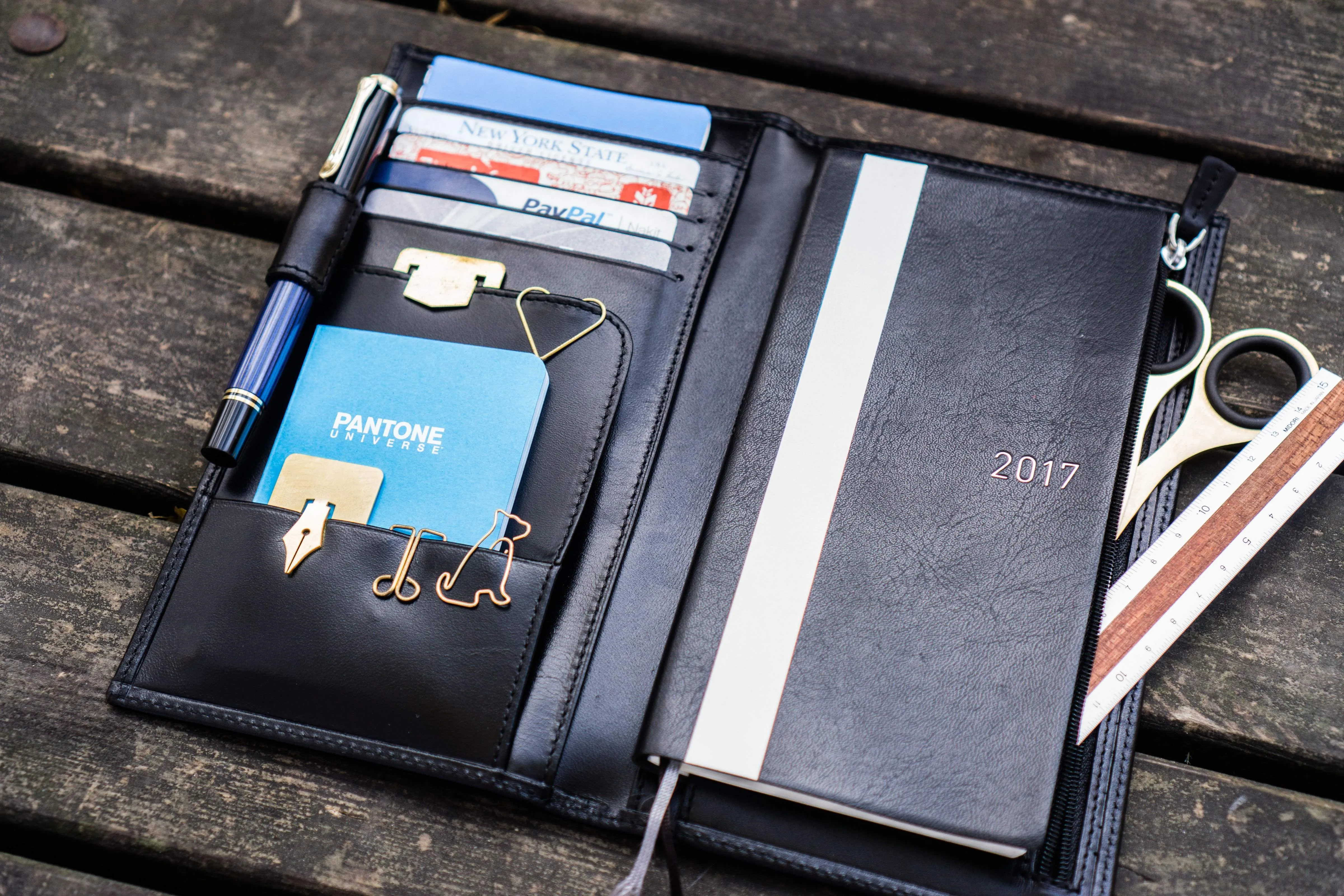 Leather Hobonichi Weeks Cover - Black