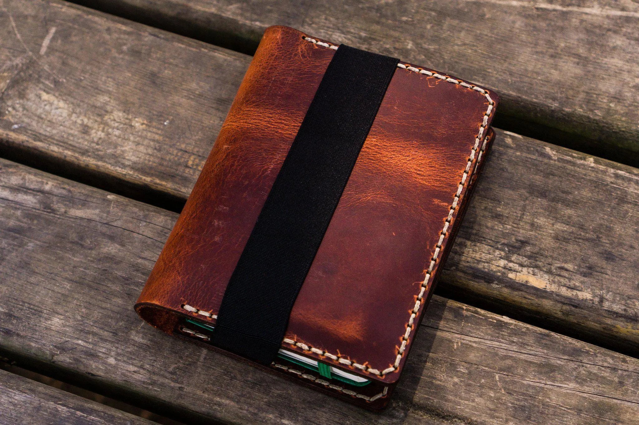 Leather Leuchtturm1917 A6 Notebook Cover - Crazy Horse Orange