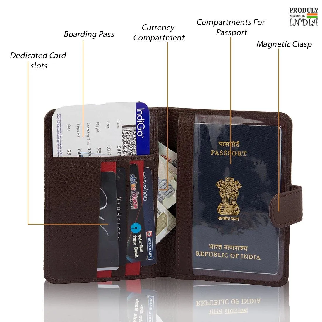 Leather World Travel Passport Holder