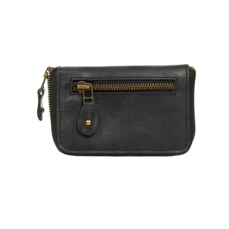 Leather Zip-up Wallet