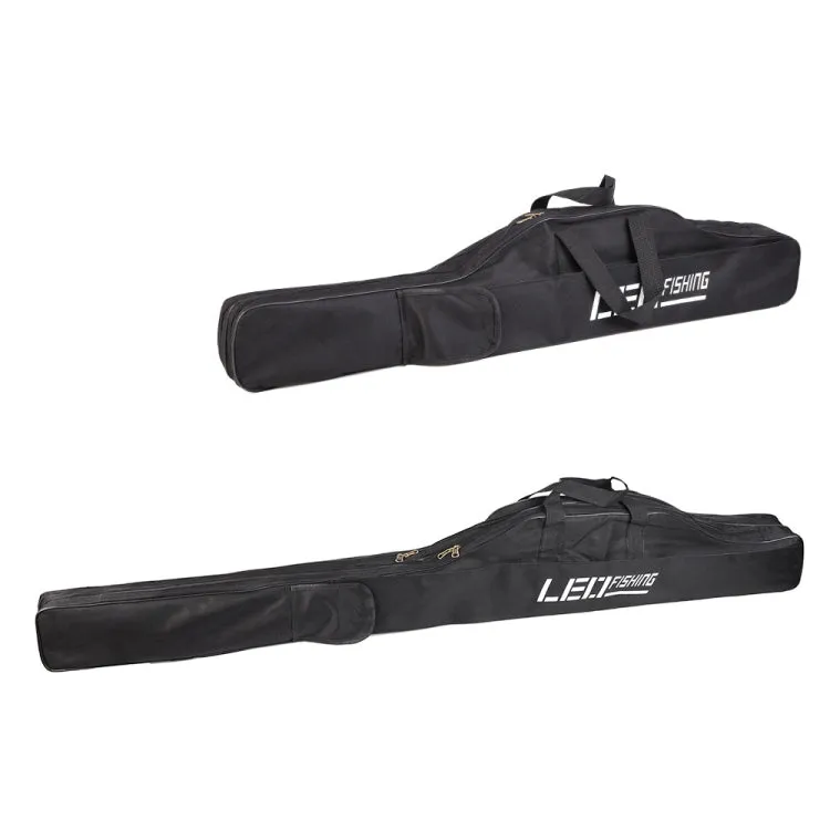 LEO 27746 Folding Fishing Rod Bag Long Fishing Gear Soft Bag, Length: 1m Black