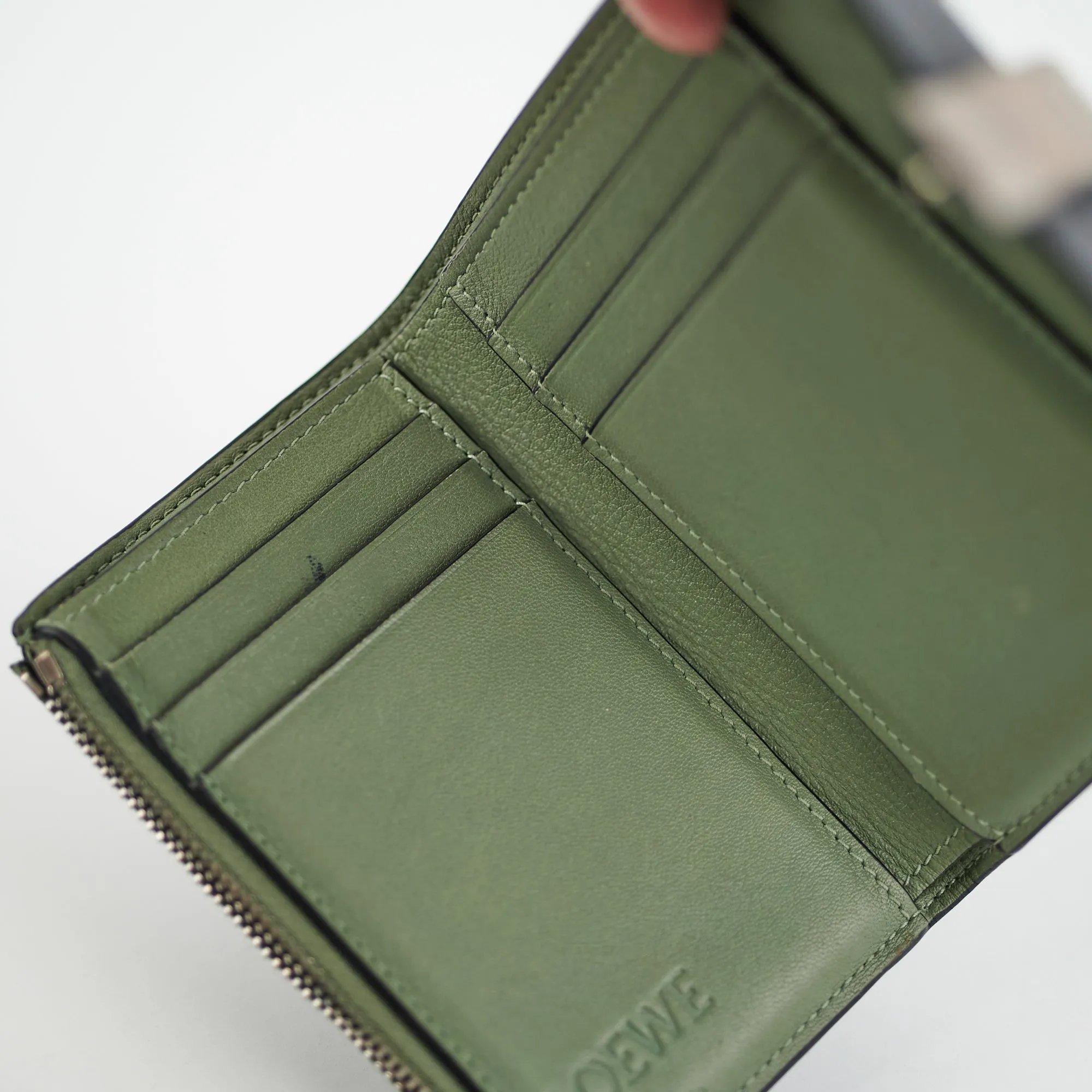 Loewe Small Vertical Grey Wallet