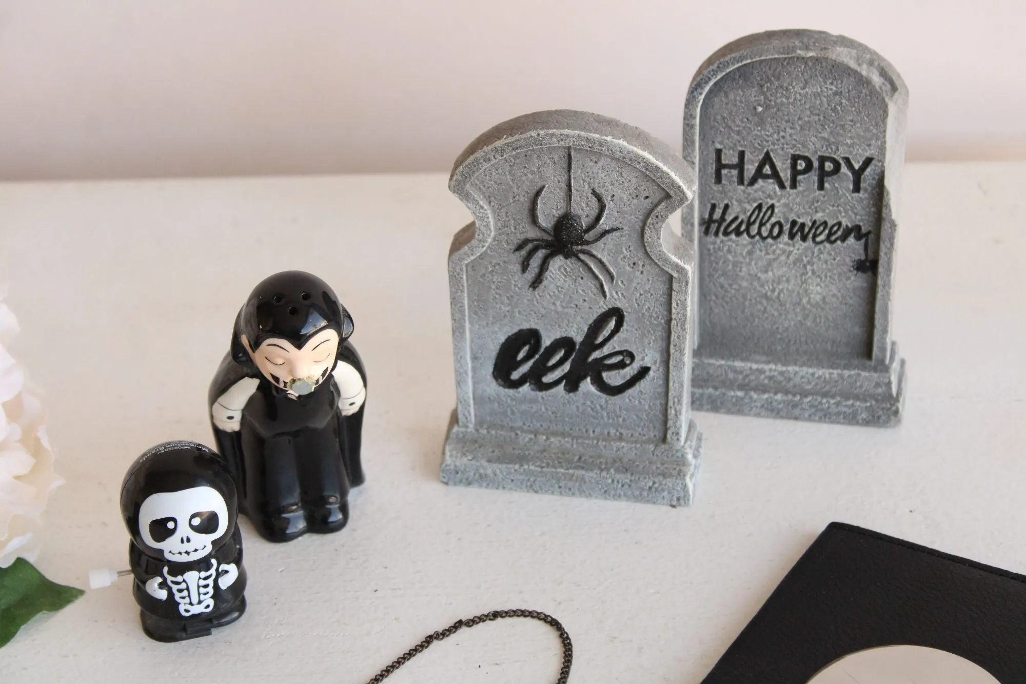 Lot of Halloween Decor, Goth Trinkets, Spooky Tombstones, Charms, Vampire, Witch