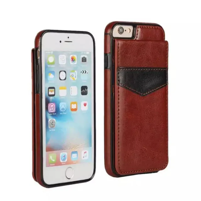 Luxury Vertical Flip Leather Case for iPhone 7 7 Plus 6 6s Plus Phone Cases Card Slot Kickstand Cover for Samsung S8 S8  S7