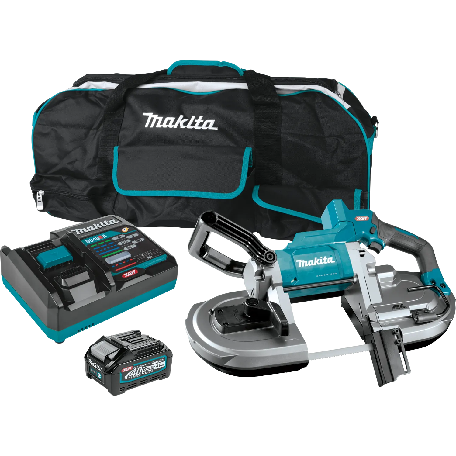 Makita 40V Max XGT Brushless Cordless Deep Cut Portable Band Saw Combo Kit (4.0Ah)