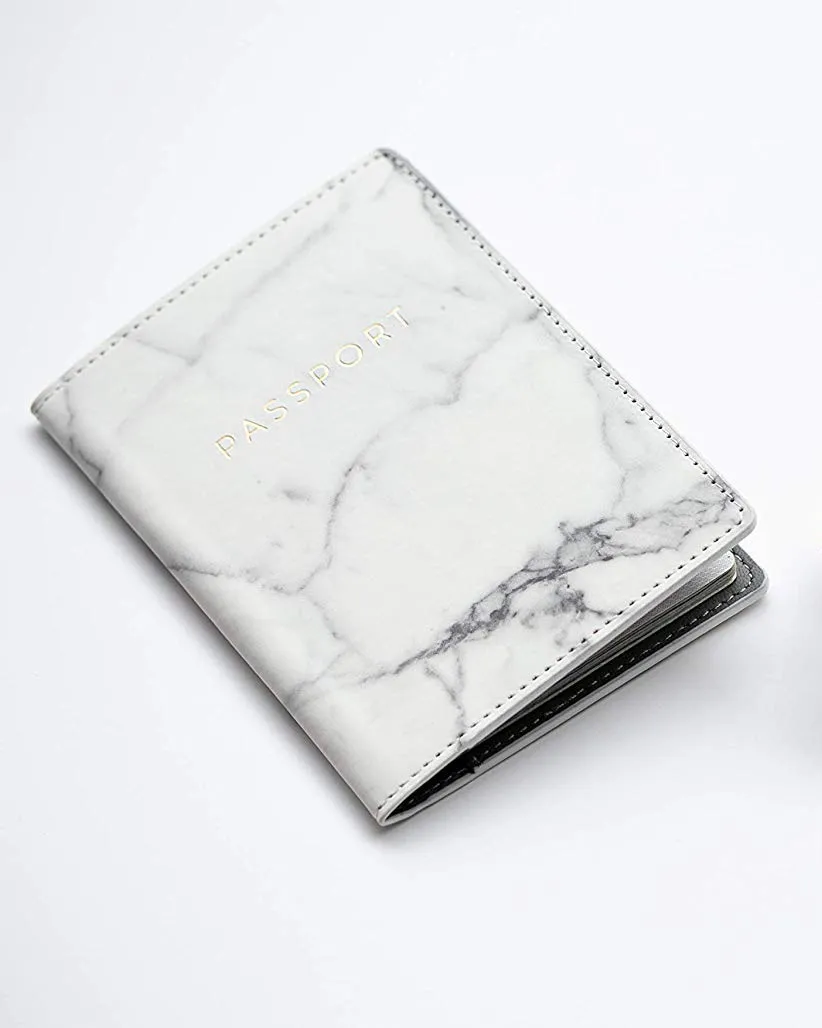 Marble Passport Cover