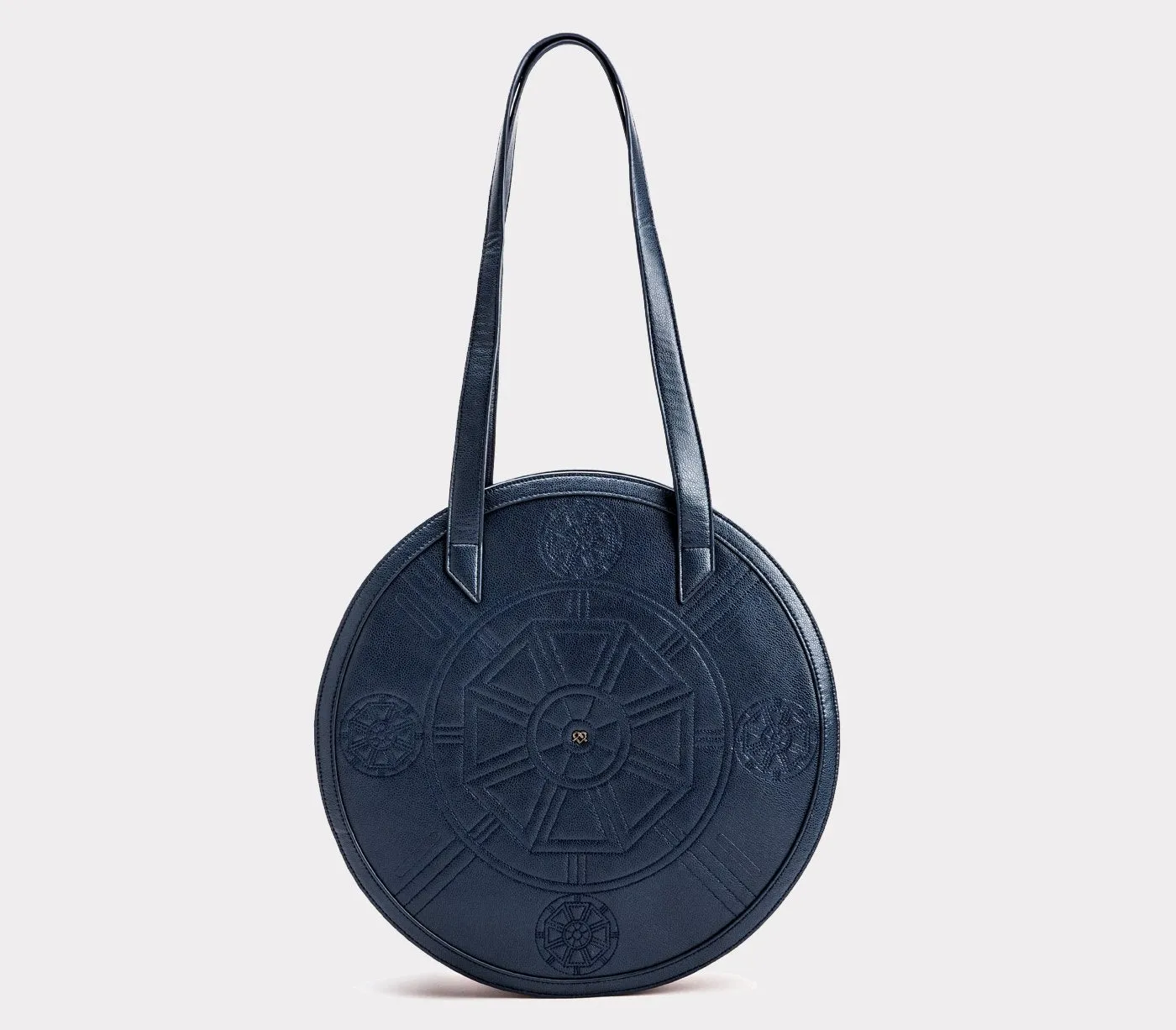 Meghan Navy  Rose Vegan Tote Bags