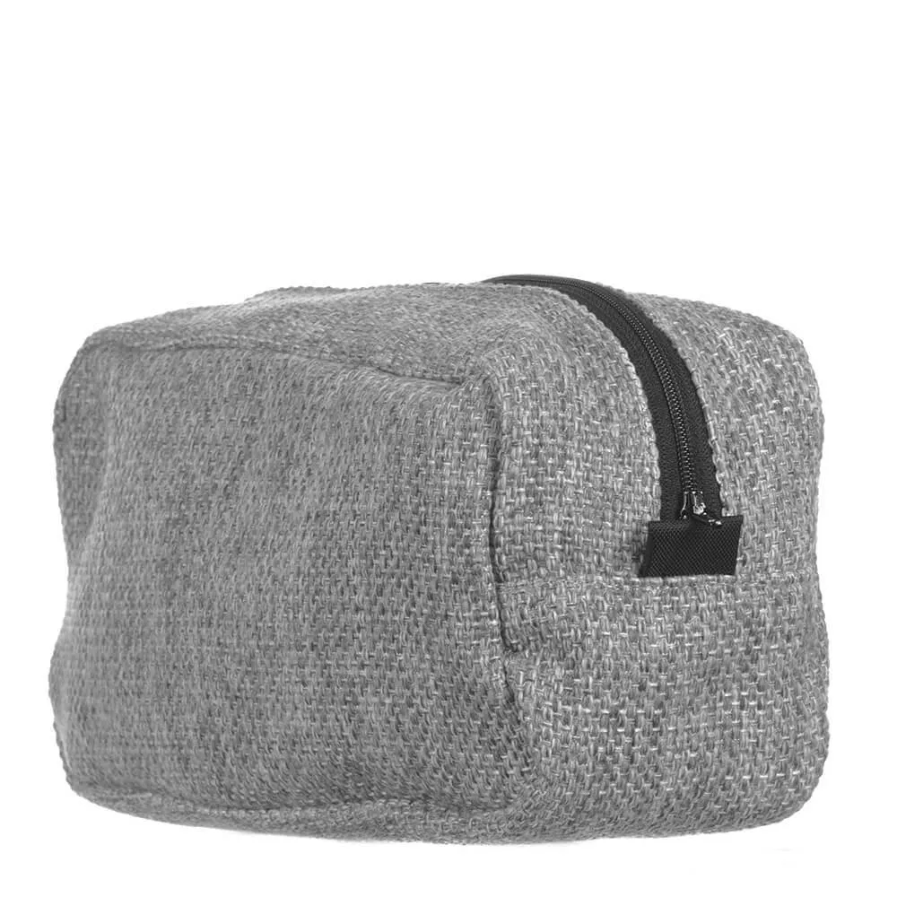 Men’s Grey Tweed Wash Bag