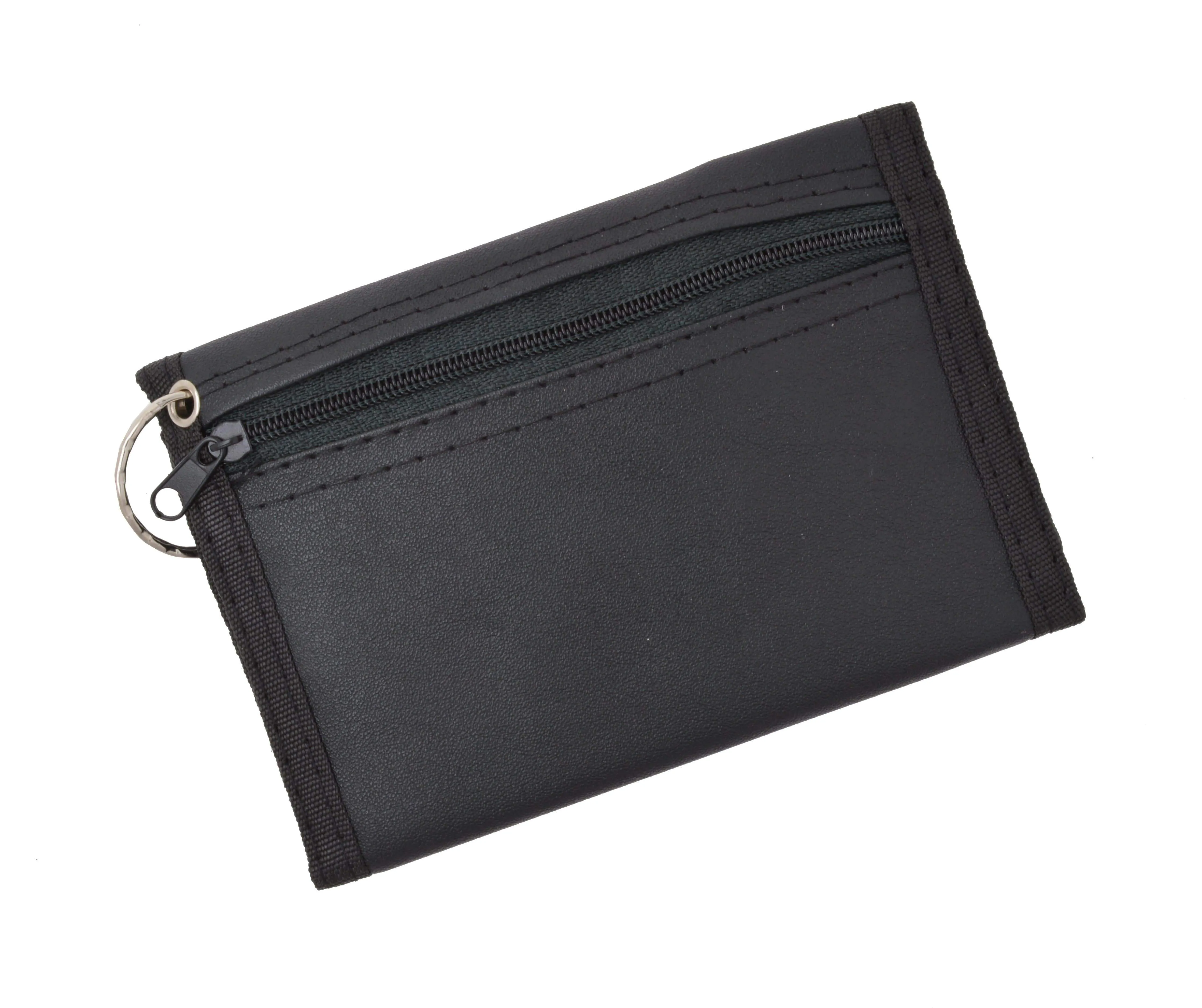 Men's Nylon Credit Card ID Holder Trifold Chain Wallet 836TA