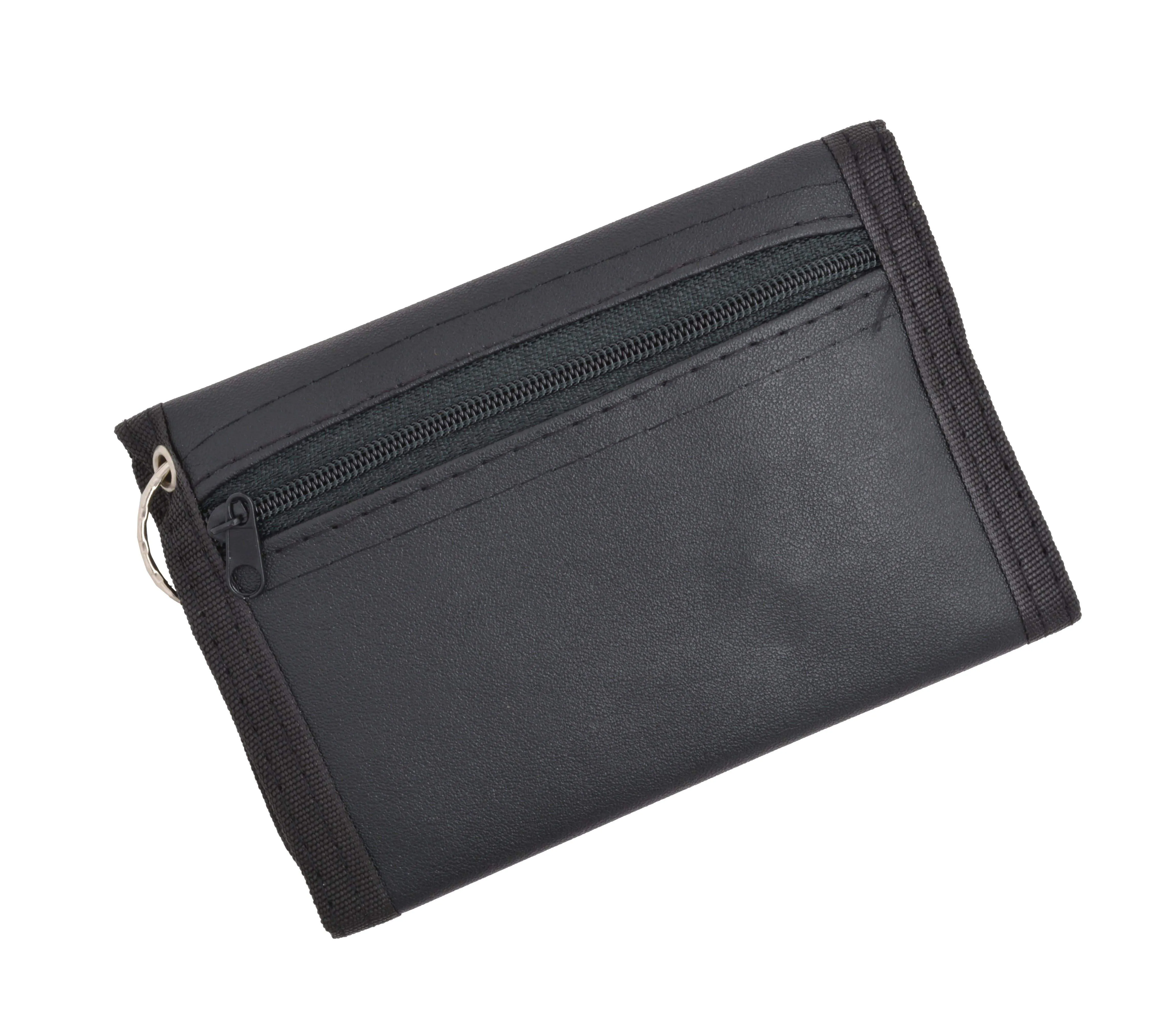 Men's Nylon Credit Card ID Holder Trifold Chain Wallet 836TA