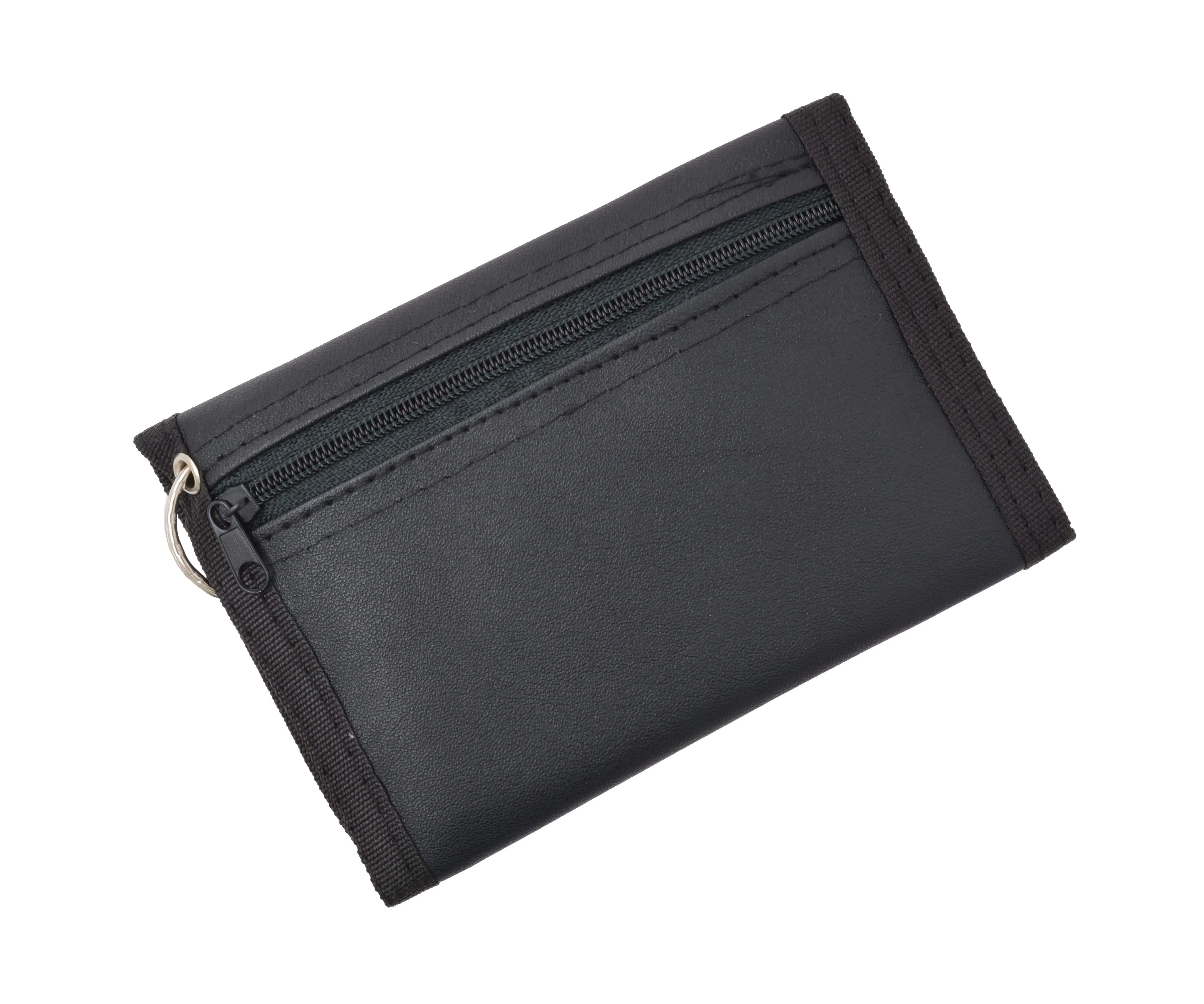 Men's Nylon Credit Card ID Holder Trifold Chain Wallet 836TA