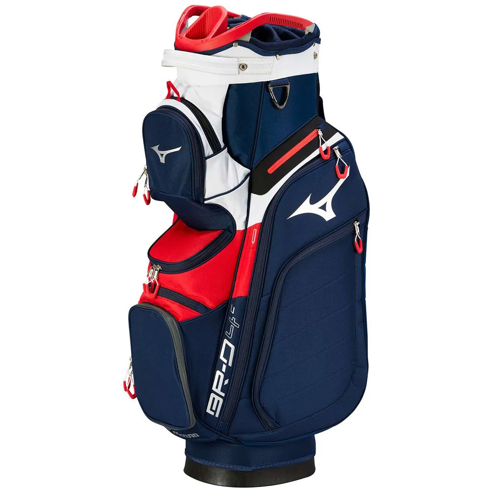 Mizuno BR-D4C Cart Bag - Navy/Red