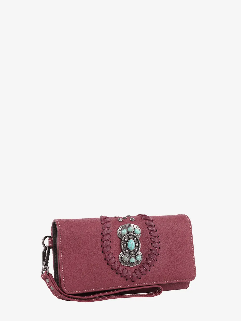 Montana West Whipstitch Concho Wallet