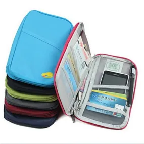 Multi functional Travel Wallet Passport Ticket Holder with Zipper