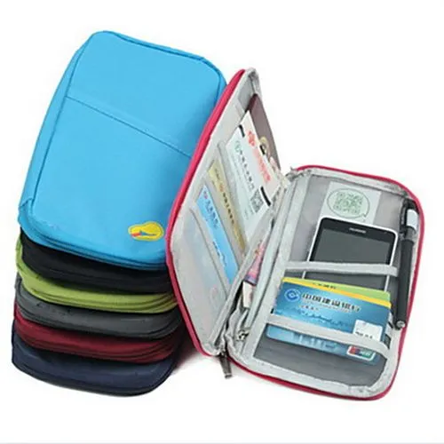 Multi functional Travel Wallet Passport Ticket Holder with Zipper