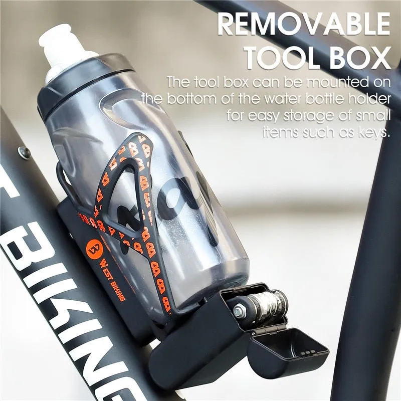 Multifunctional Bicycle Bottle Holder With 2 Tire Levers Tool Box MTB Road Bike Bottle Cage Rack Cycling Accessories