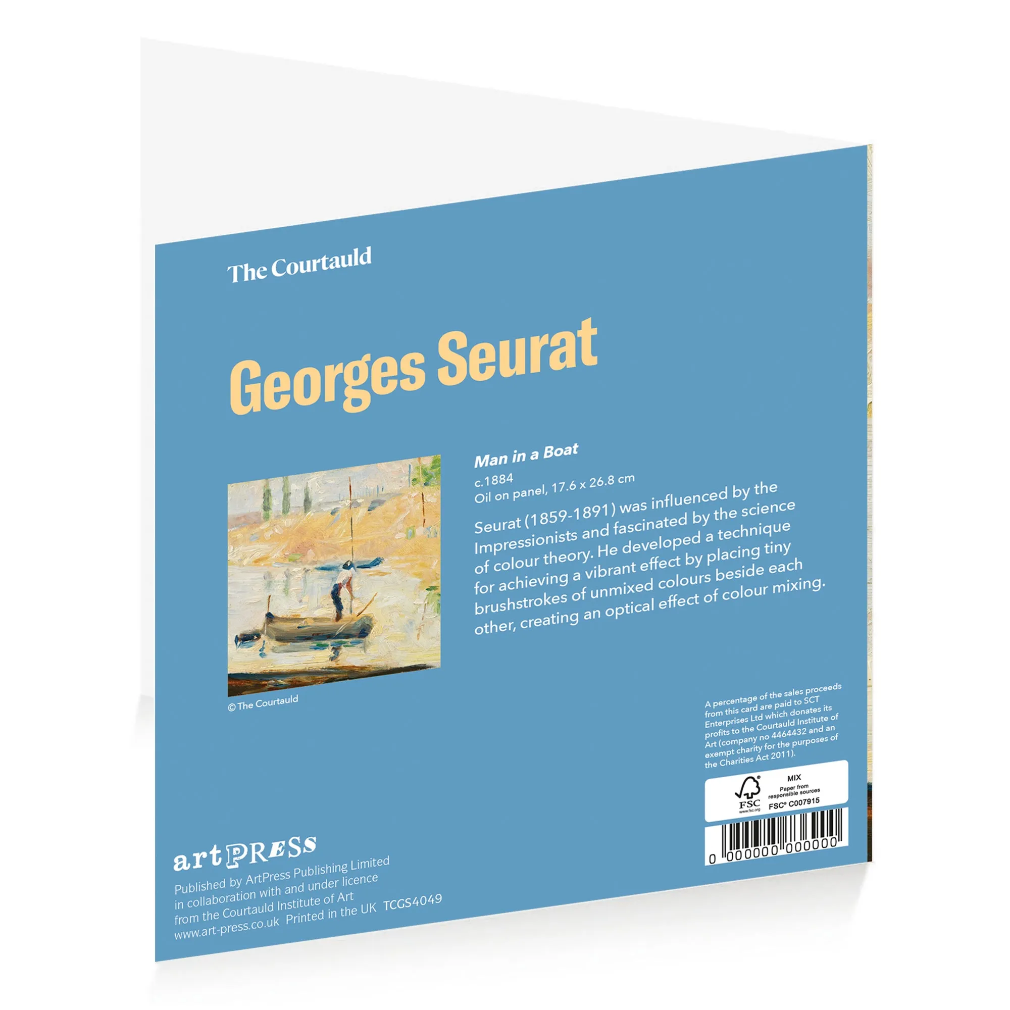 Notecard Wallet George Seurat Boat