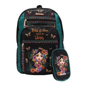 NYLON FASHION BACKPACK WITH POUCH