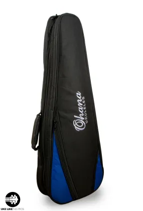 Ohana DB2-24BL Double Deluxe Concert Ukulele Bag - Holds 2 Concert Ukuleles - BLUE