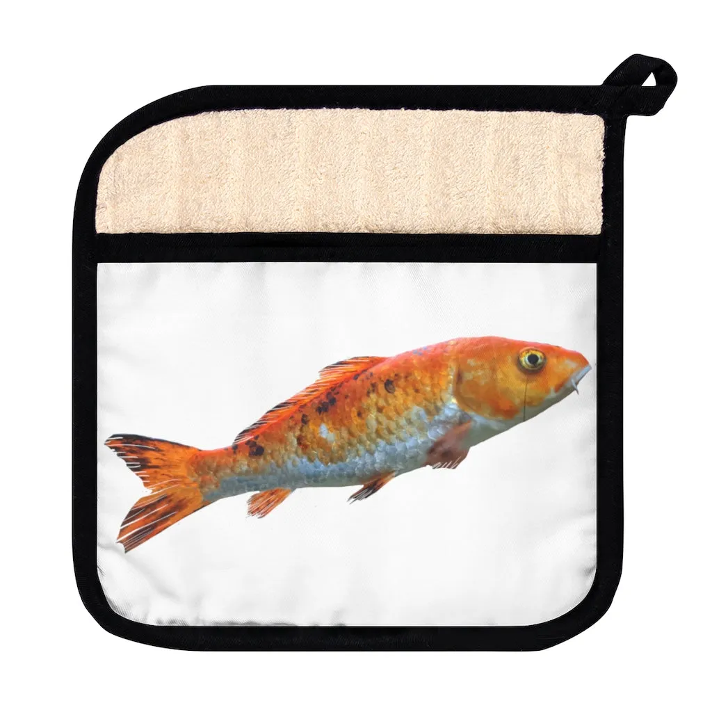 Orange Fish Pot Holder with Pocket