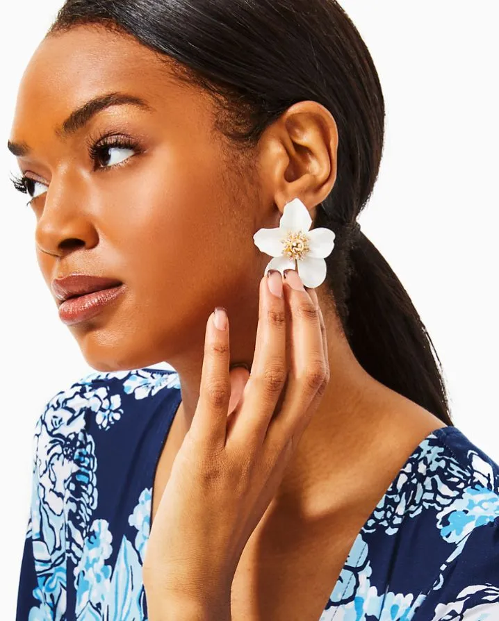 OVERSIZED ORCHID EARRINGS