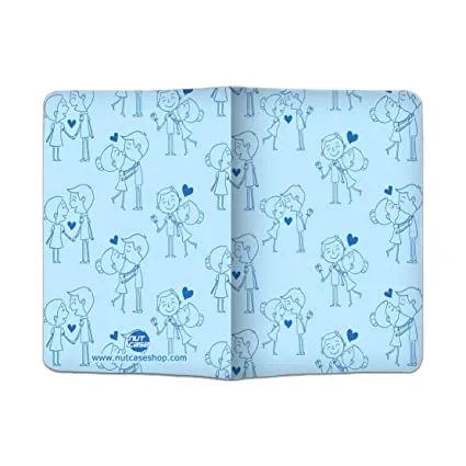 Passport Cover Holder Travel Wallet Case- Blue Cupple