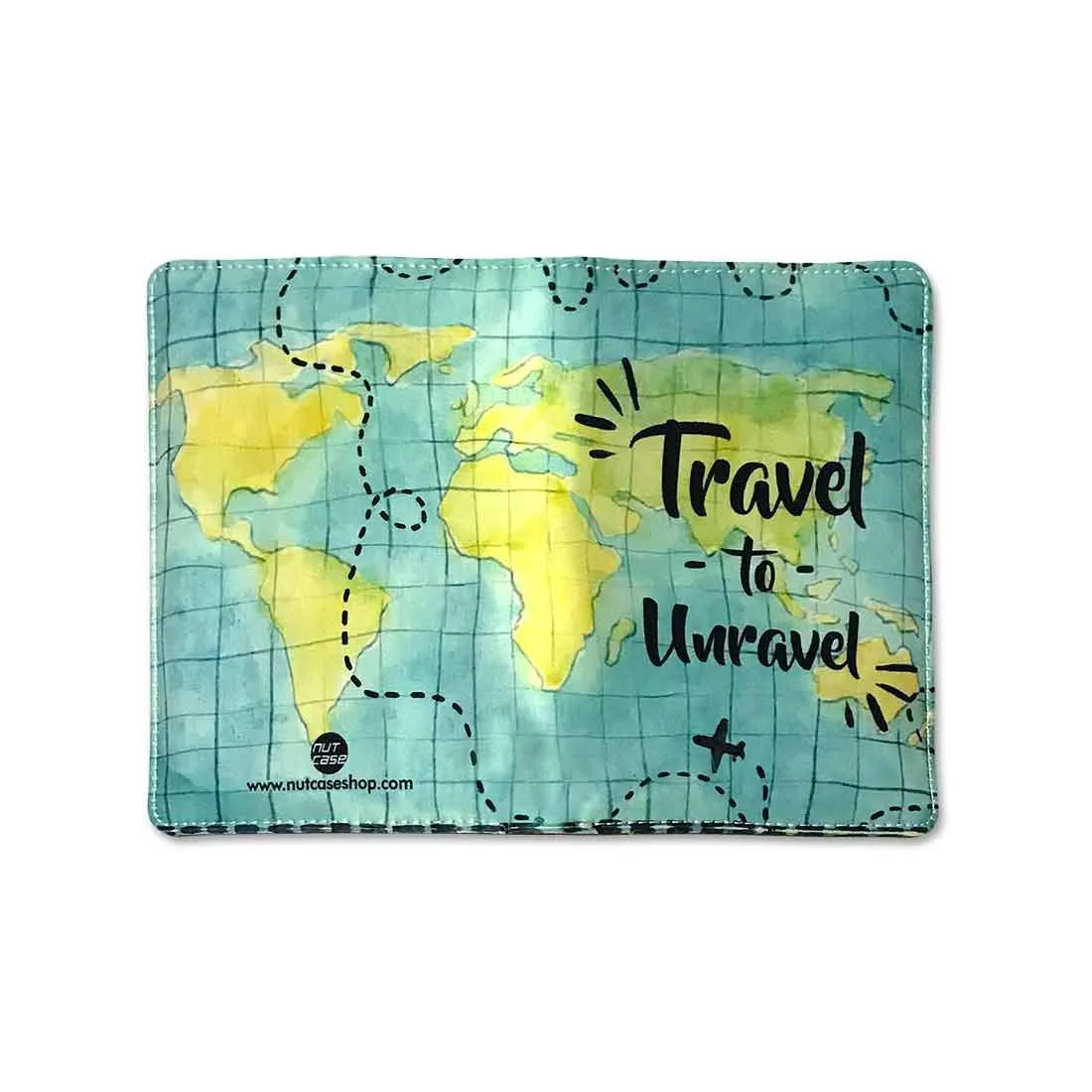 Passport Cover Holder Wallet Travel Organizer  - Maps Design