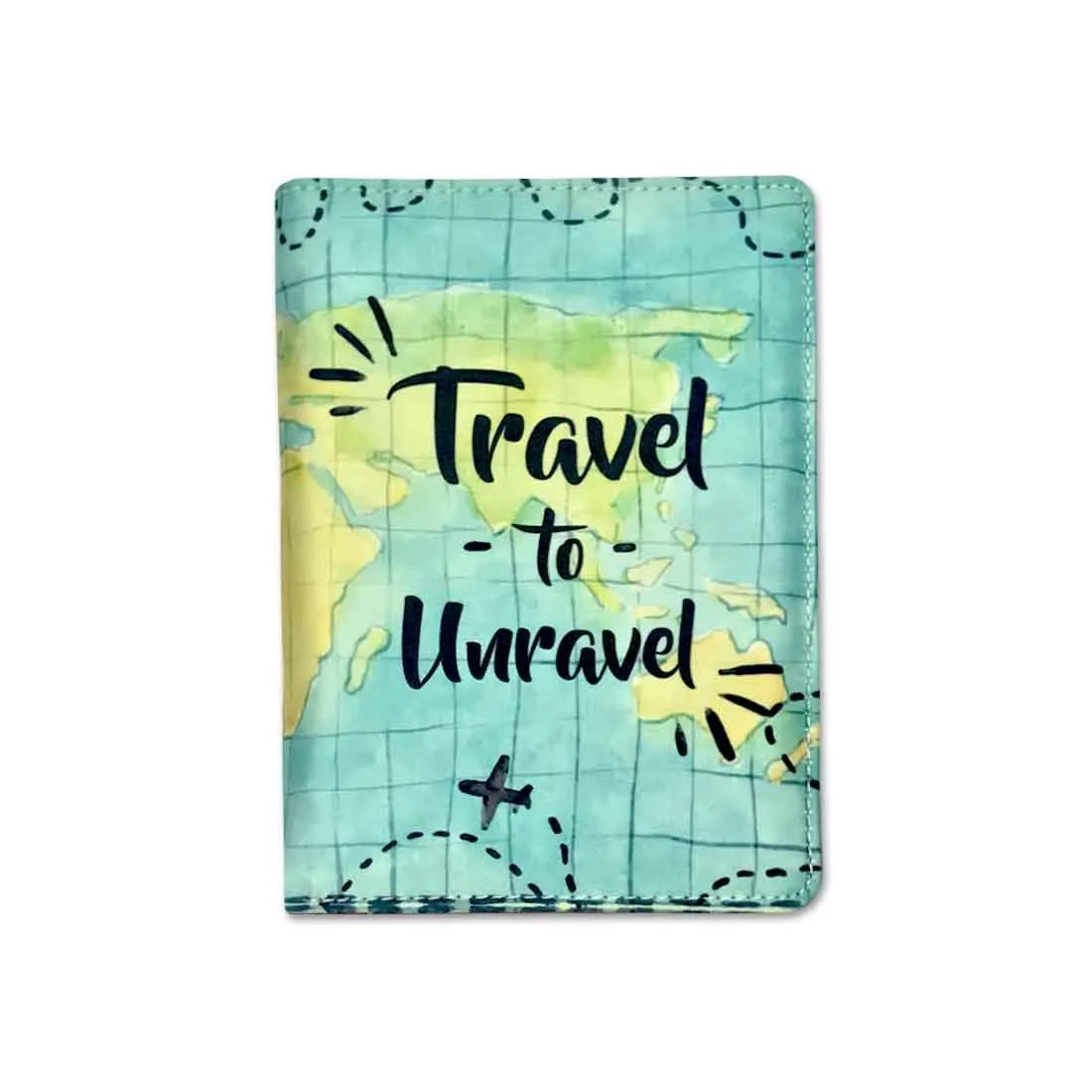 Passport Cover Holder Wallet Travel Organizer  - Maps Design