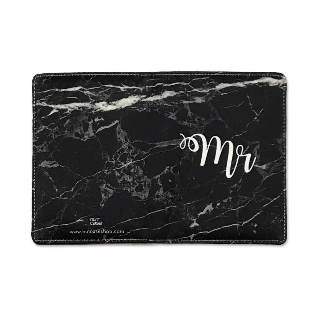 Passport Holder Leather Travel Wallet Organizer-Mr Black Marble