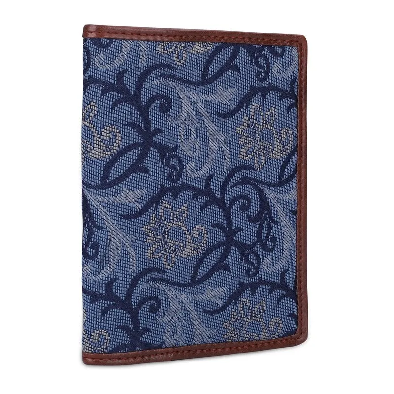 Passport Wallet - Stylish Tapestry Fabric & Faux Leather | Unisex | Compact | Blue-Spade Design