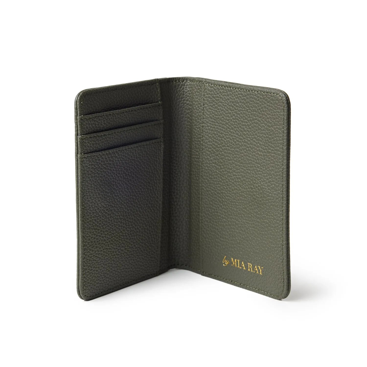 PEBBLE PASSPORT HOLDER - OLIVE GREEN