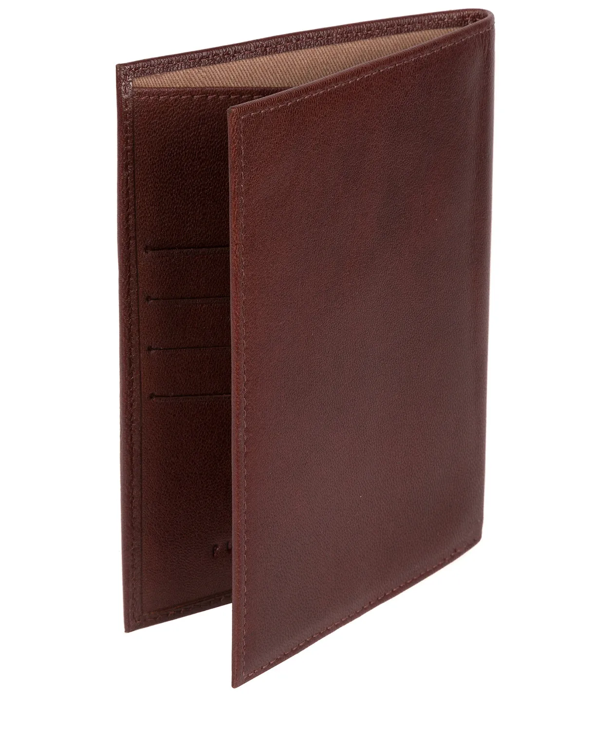 'Plane' Dark Brown Leather Passport Holder