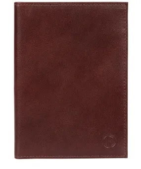 'Plane' Dark Brown Leather Passport Holder