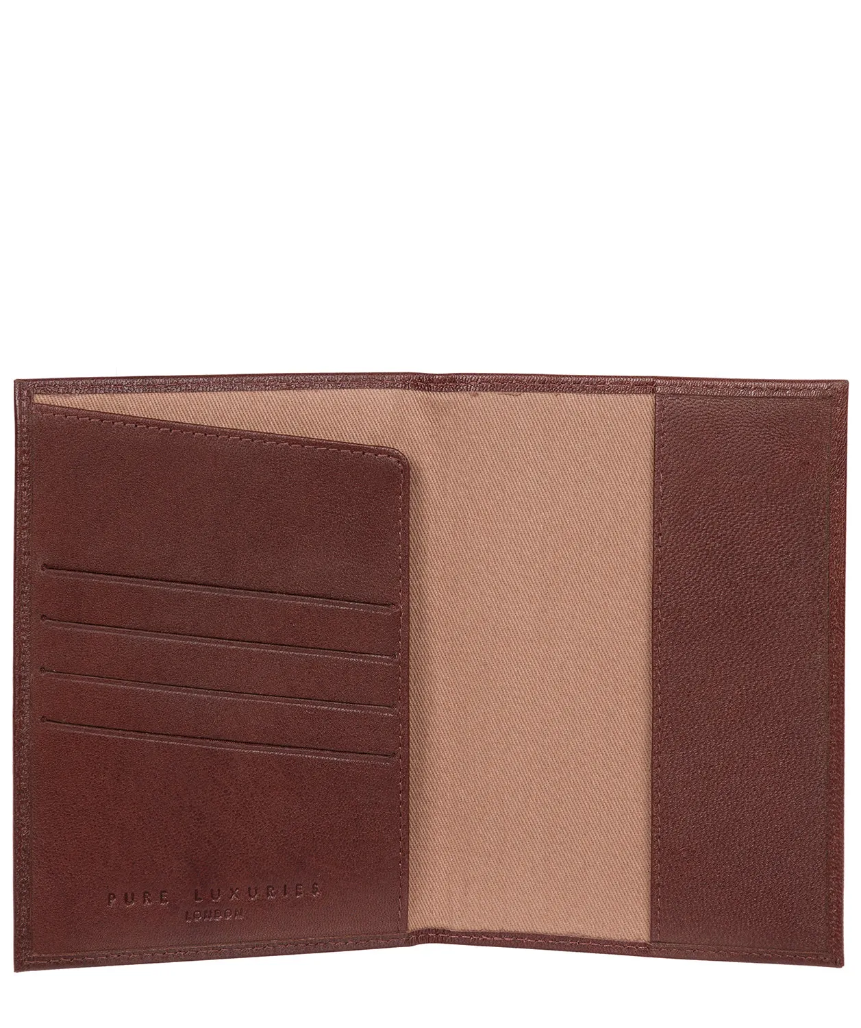 'Plane' Dark Brown Leather Passport Holder