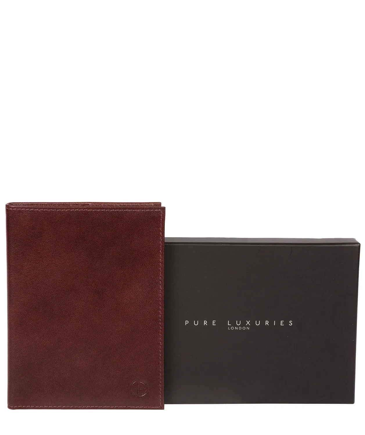 'Plane' Dark Brown Leather Passport Holder