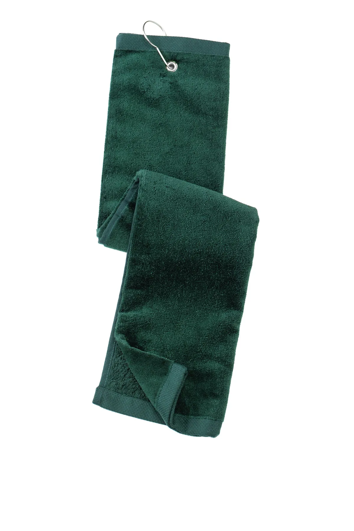 Port Authority Grommeted Tri-Fold Golf Customized Towels, Hunter