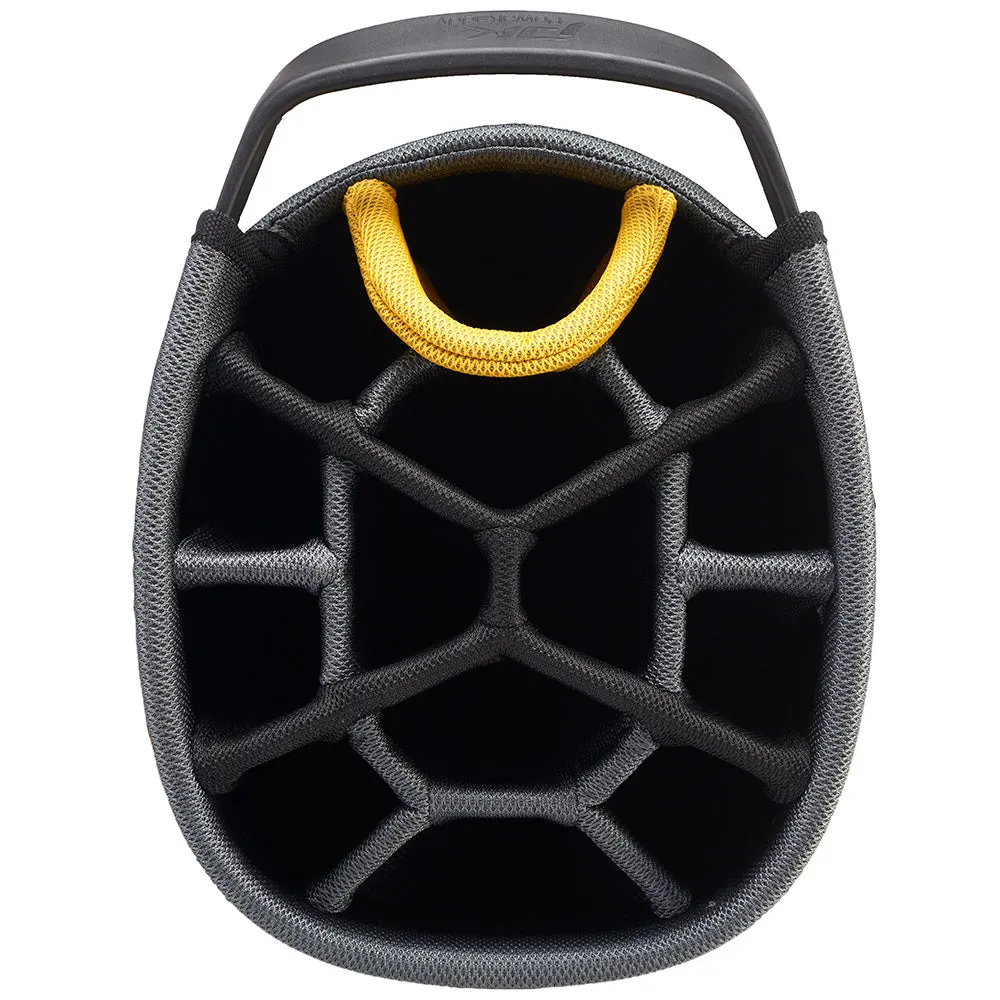 PowaKaddy Premium Edition Cart Bag - Black/Gun Metal/Yellow