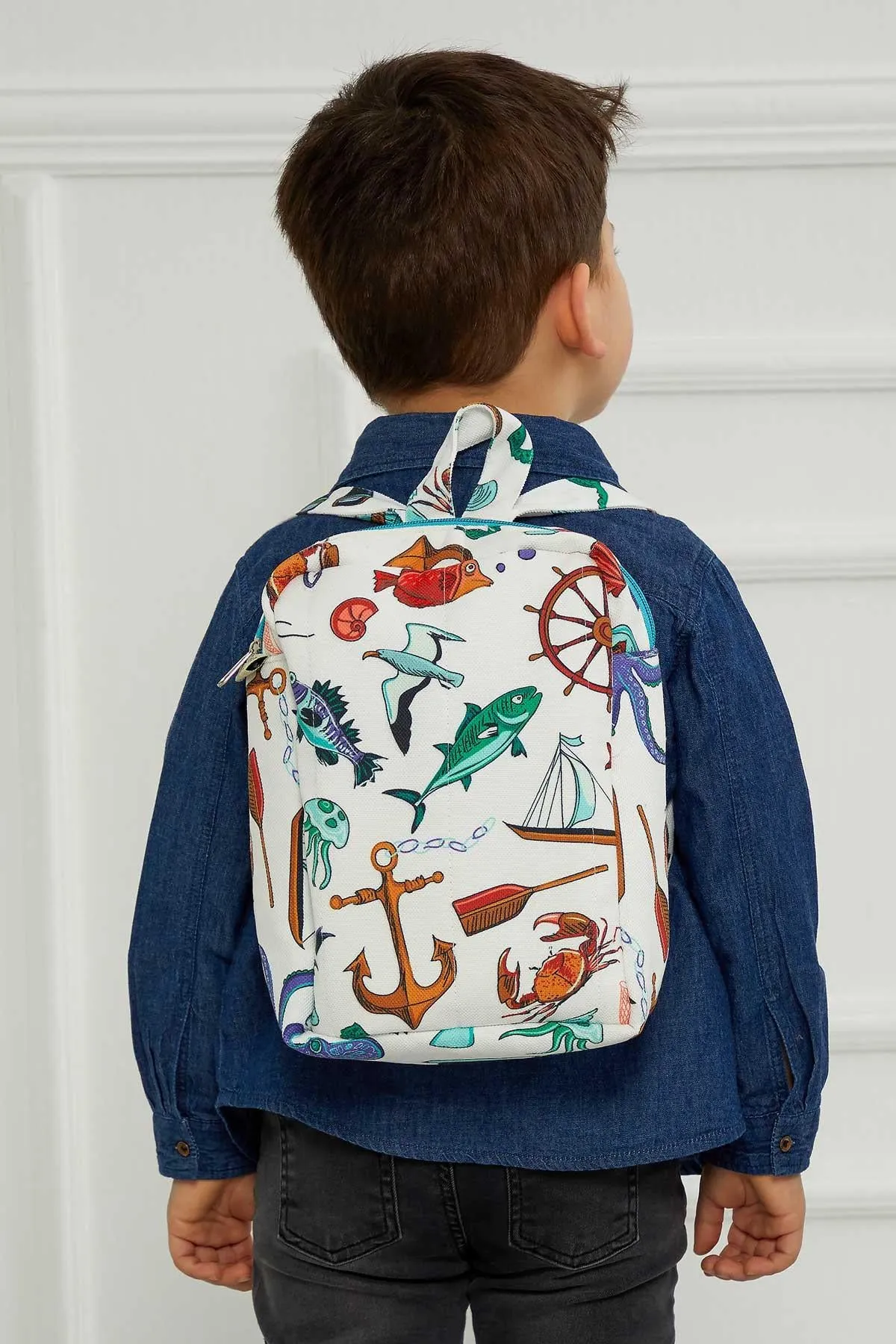 Preschool Backpack Kindergarten Little Kid Toddler School Backpacks for Boys and Girls Patterned Oversized Kid's Backpack 12'',CS-7K