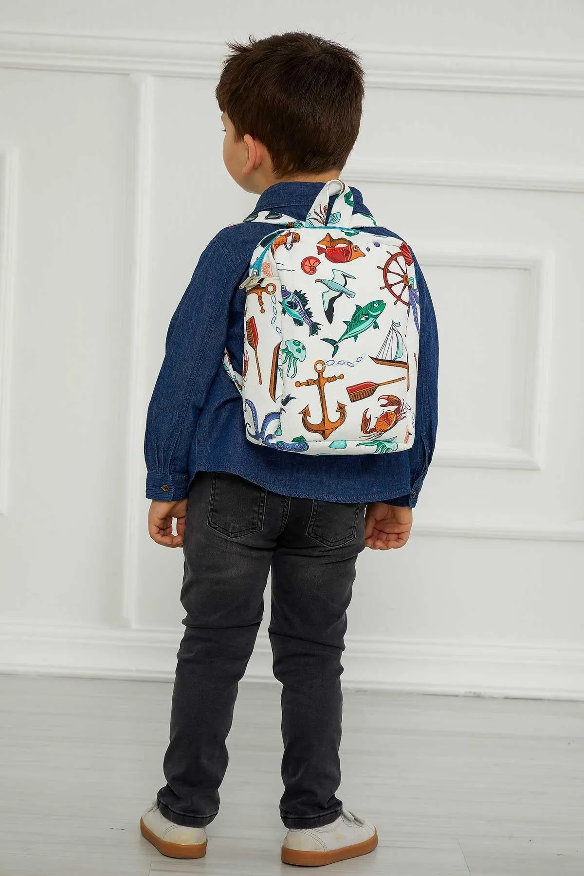 Preschool Backpack Kindergarten Little Kid Toddler School Backpacks for Boys and Girls Patterned Oversized Kid's Backpack 12'',CS-7K