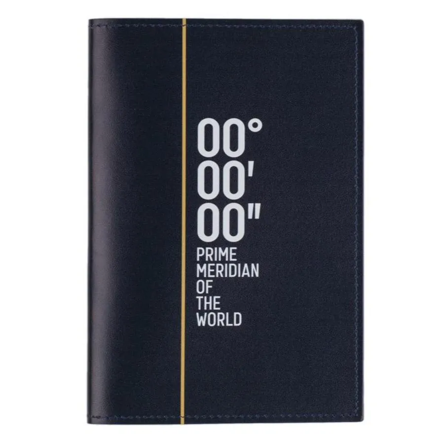 Prime Meridian Recycled Leather Passport Holder