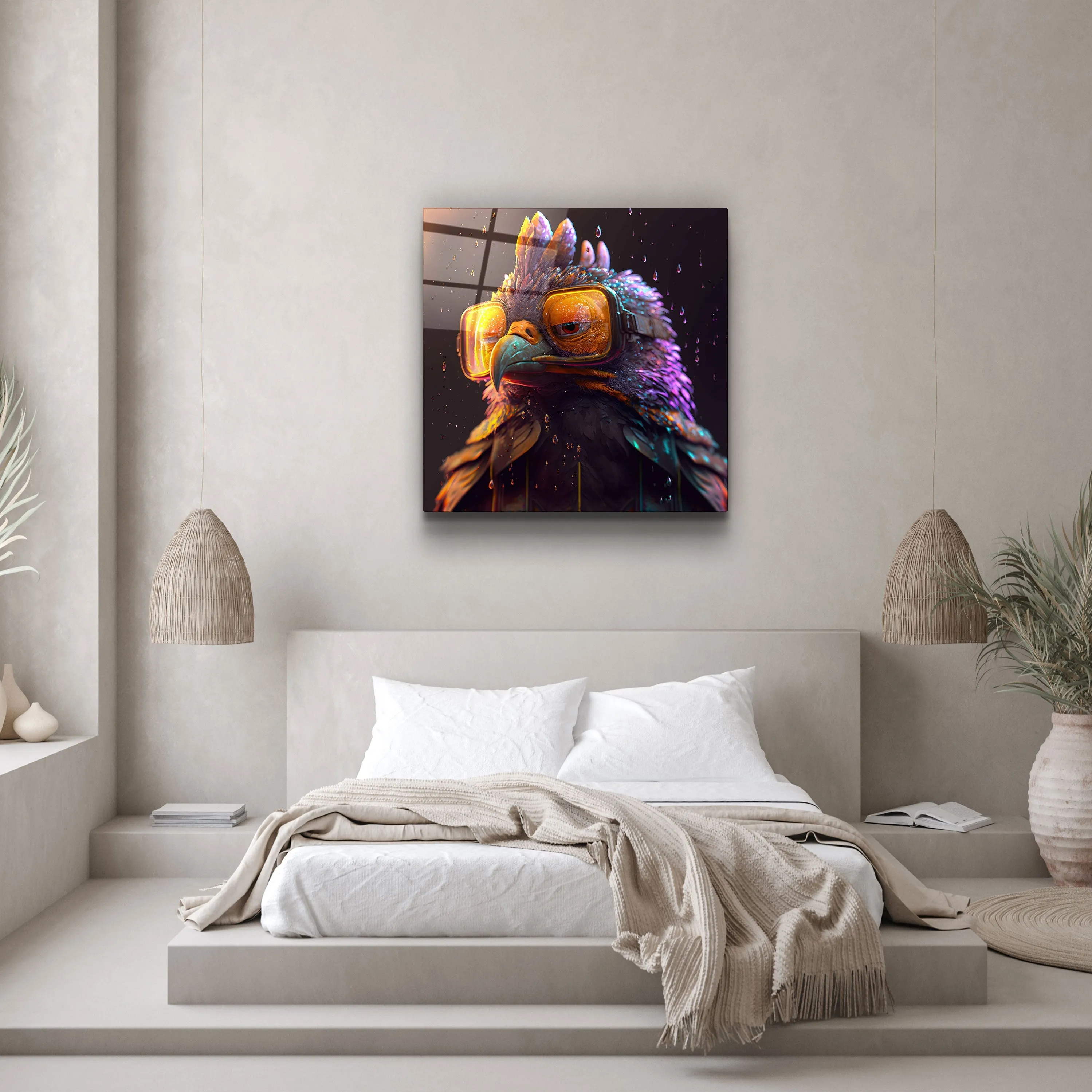 ."Aviator". Secret World Collection Glass Wall Art