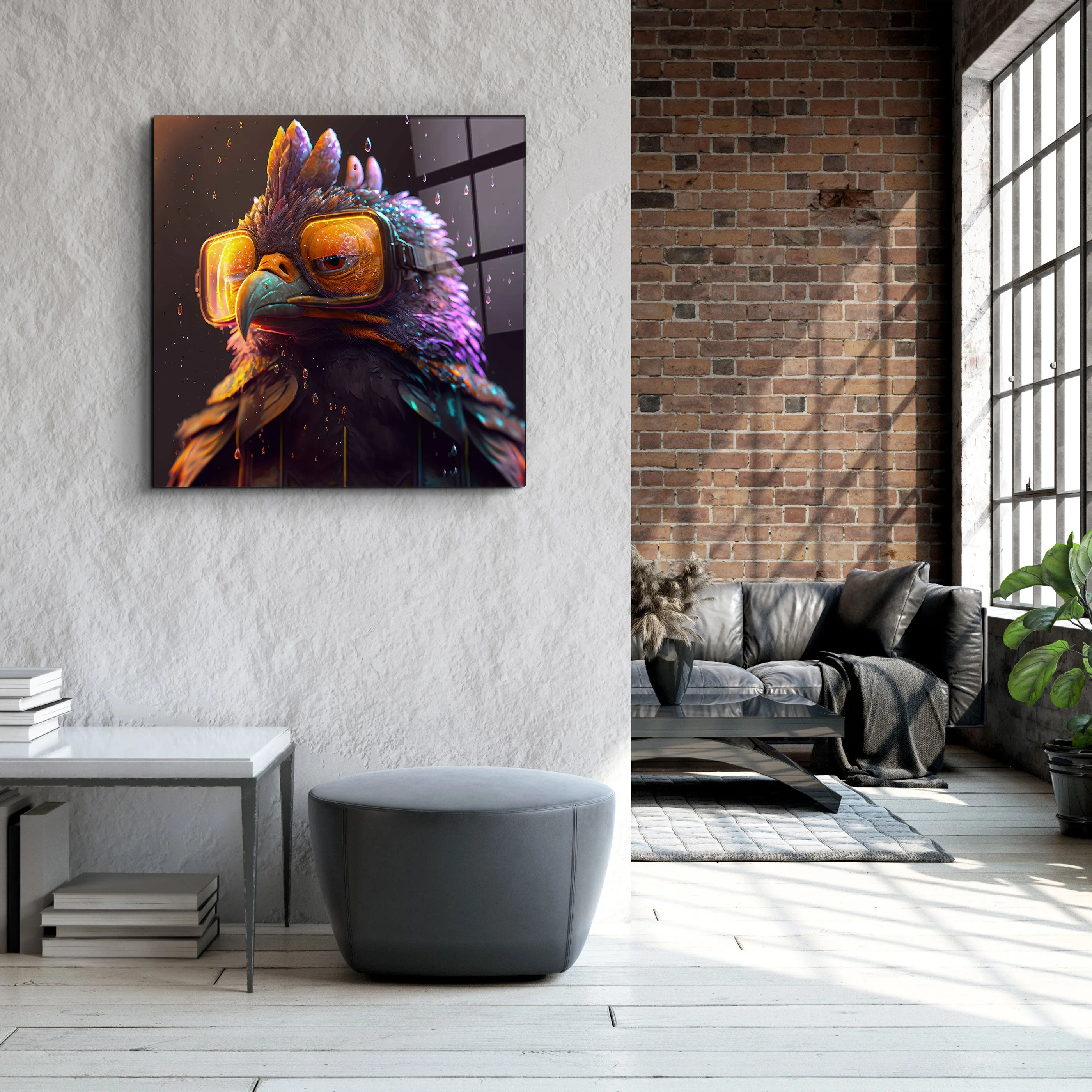 ."Aviator". Secret World Collection Glass Wall Art