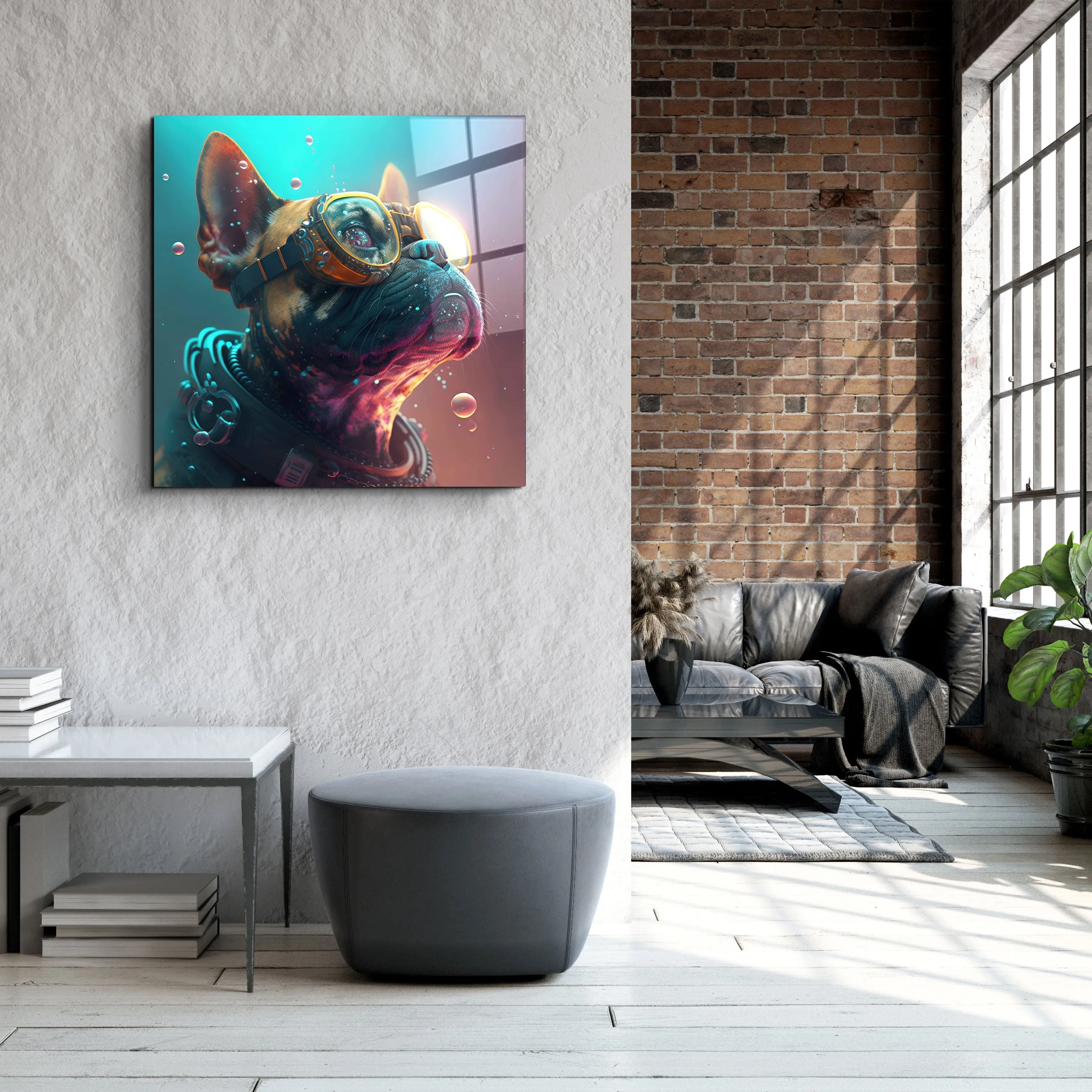 ."Gatekeeper". Secret World Collection Glass Wall Art