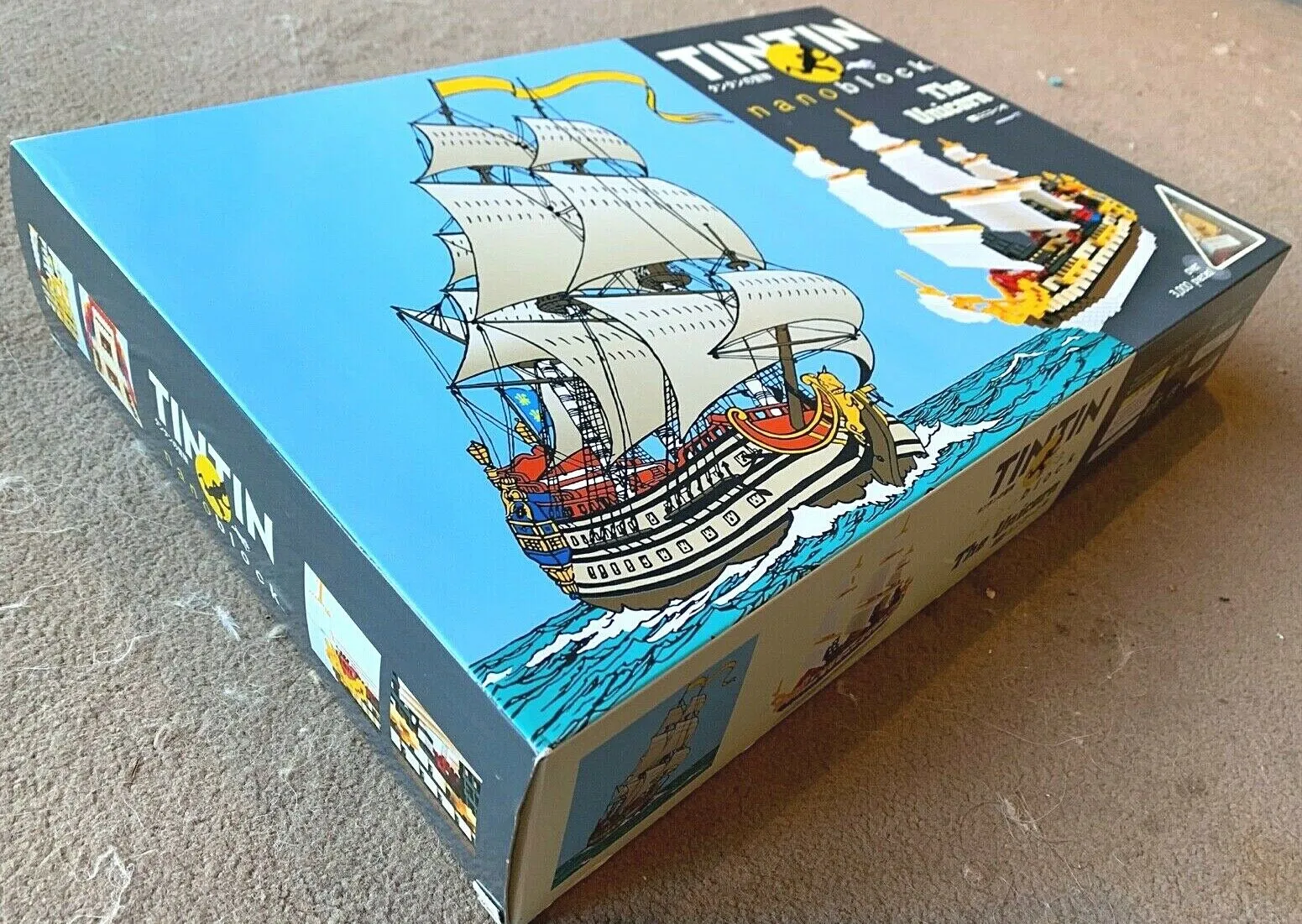 Rare KAWADA TINTIN Nanoblock set "The Unicorn" Model Ship 3000  pcs 2011 Licorne