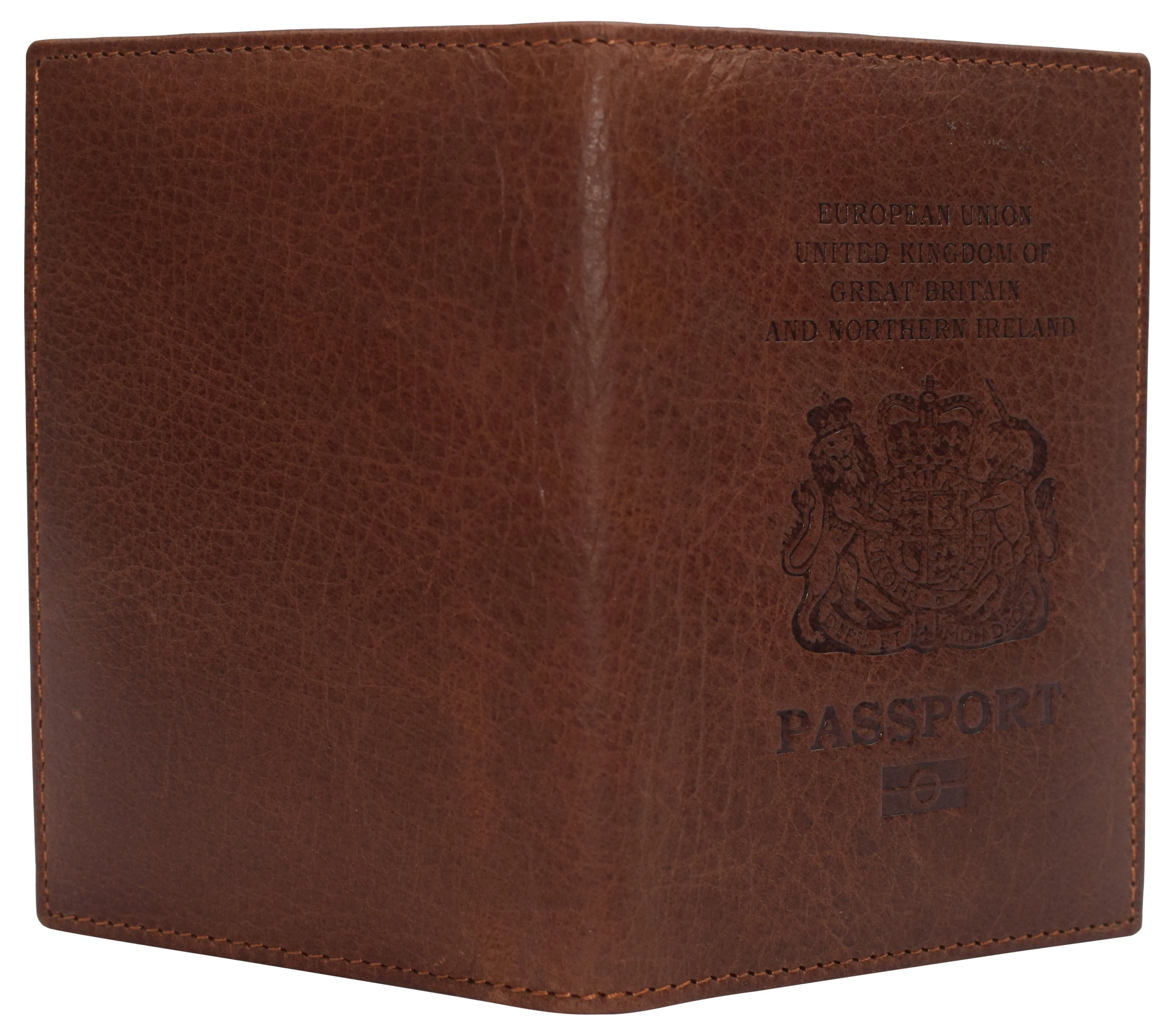 Real Leather RFID Blocking Travel Passport Holder with Vaccine Card Slot