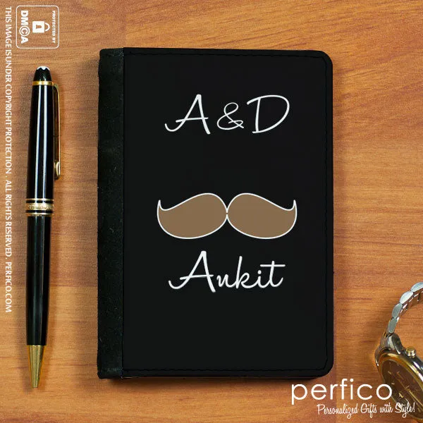 Red Lips and Moustache © Personalized Passport Cover and Holder Set