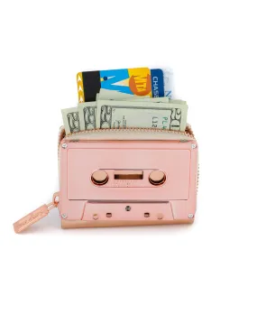 Retro Cassette Tape Wallet - Rose Gold Chrome