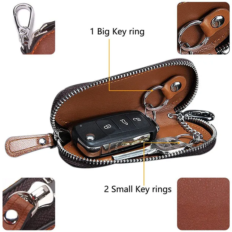 Retro Style Zipper Key Bag Car Key Wallet