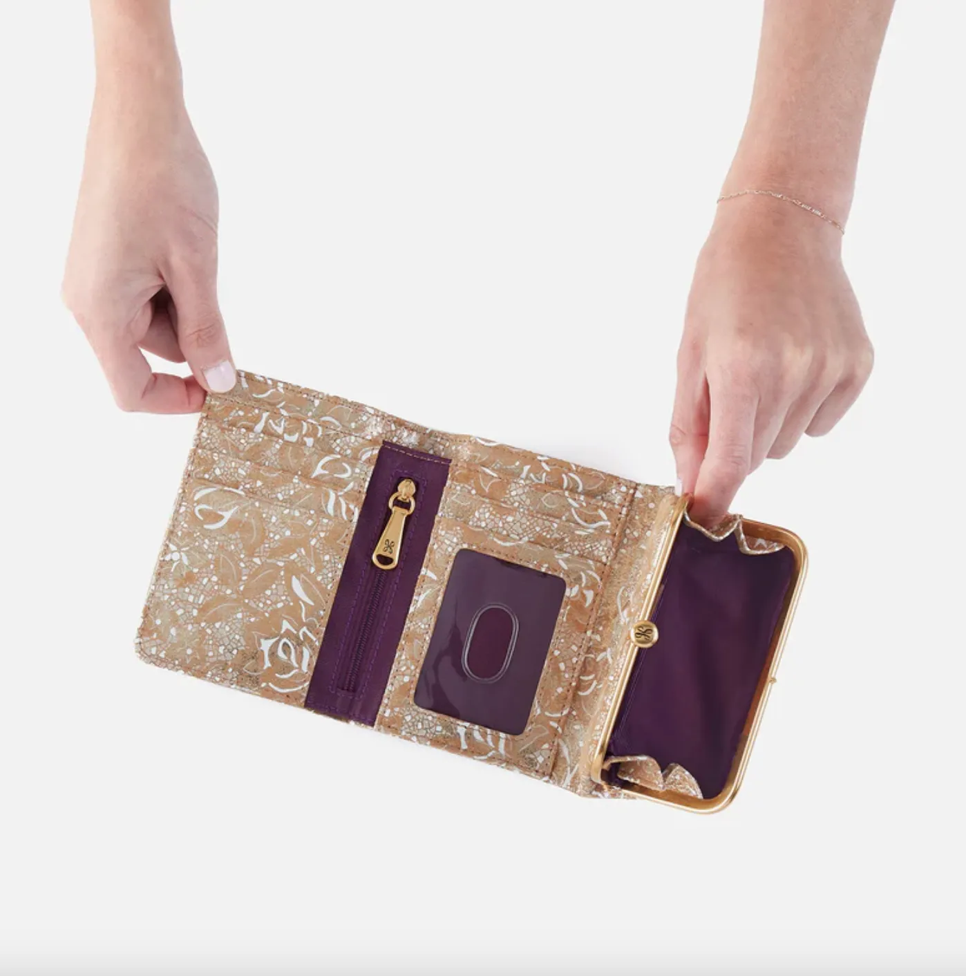 Robin Compact Wallet | Printed Leather